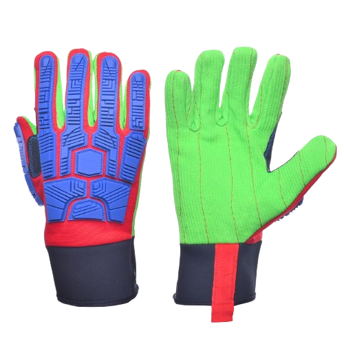 Green Cotton Corded Impact Glove