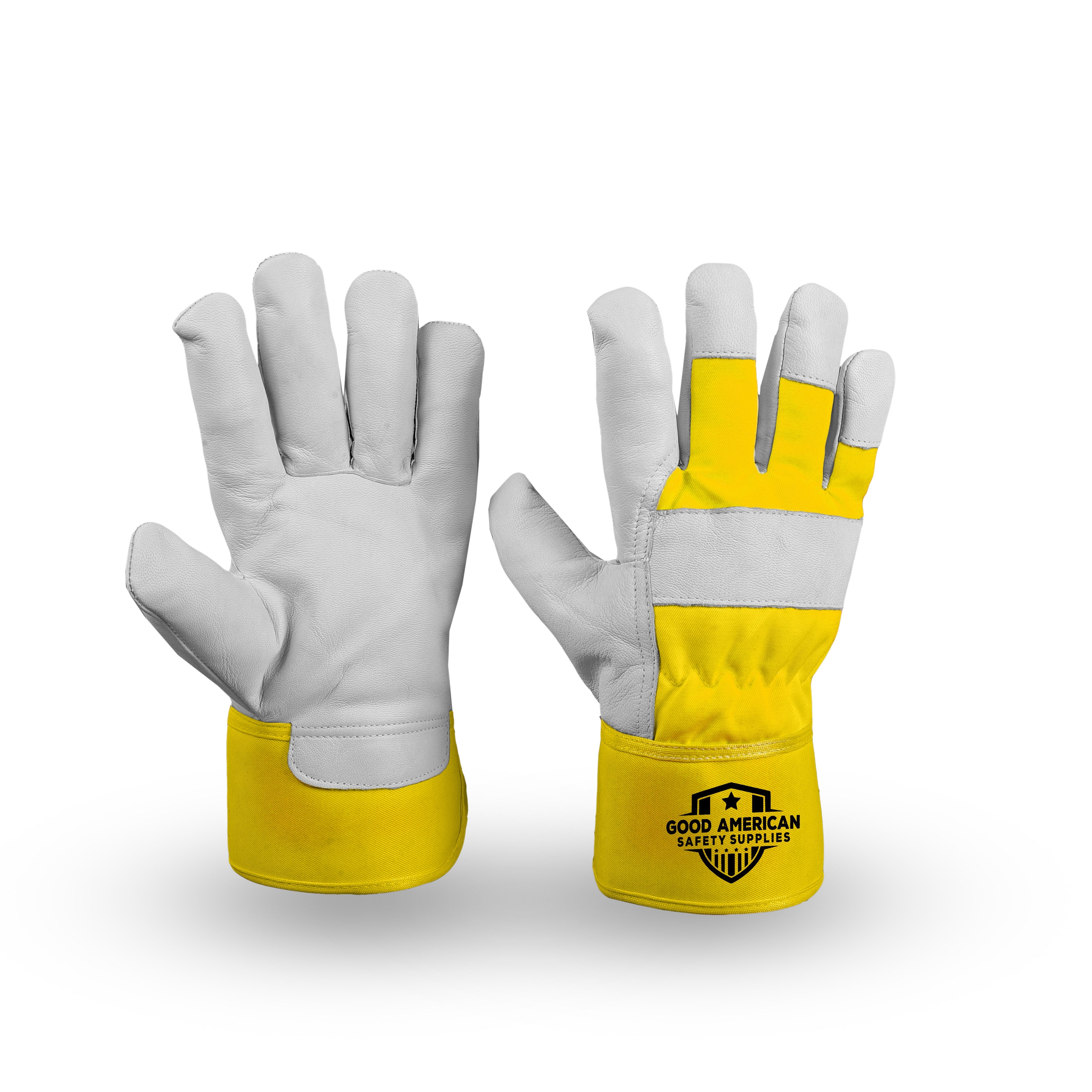 Heavy-Duty 707 Yellow Safety Gloves – Goat/Sheep Leather with Enhanced Grip Good American Safety Supplies