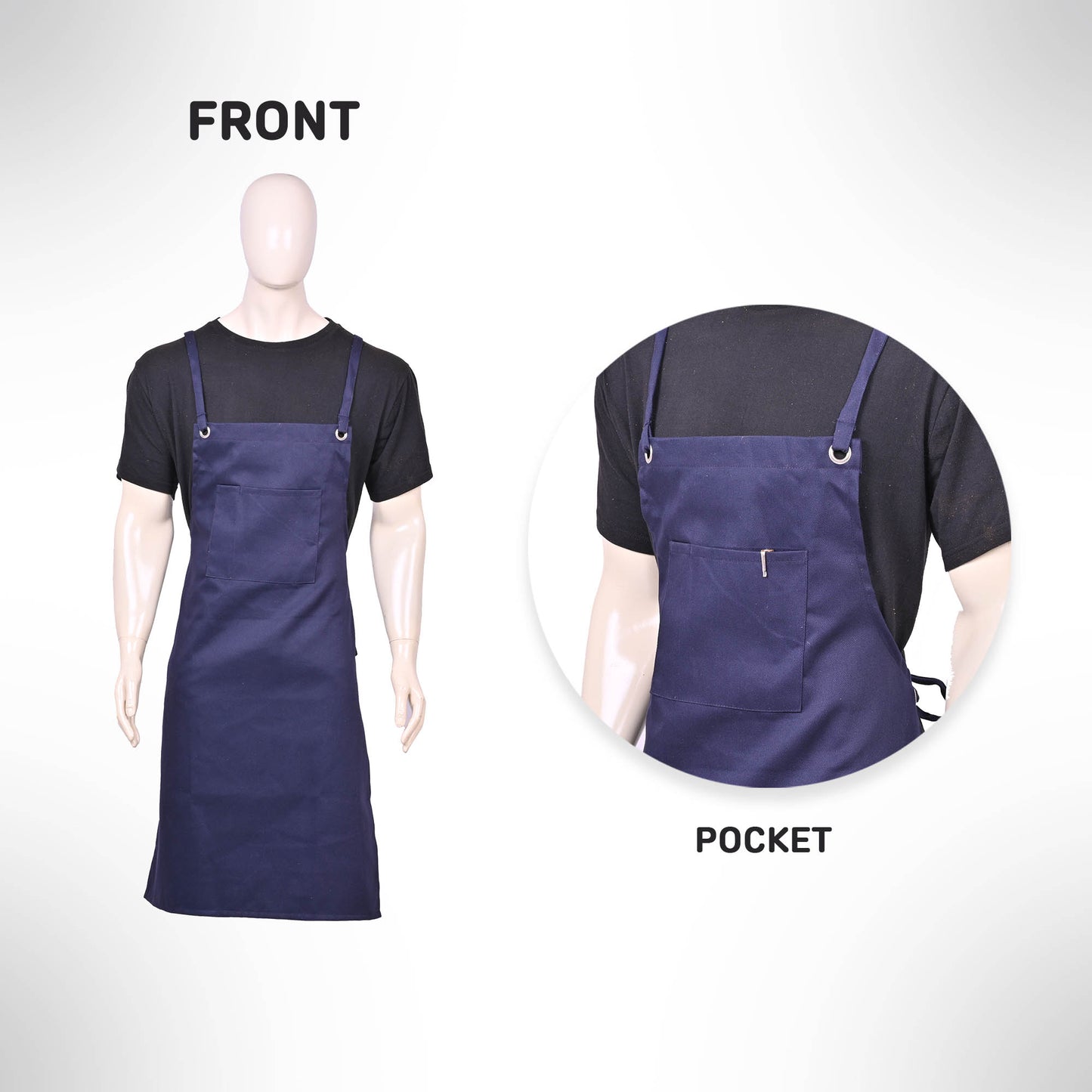 Blue FR Welding Aprons with Rivets