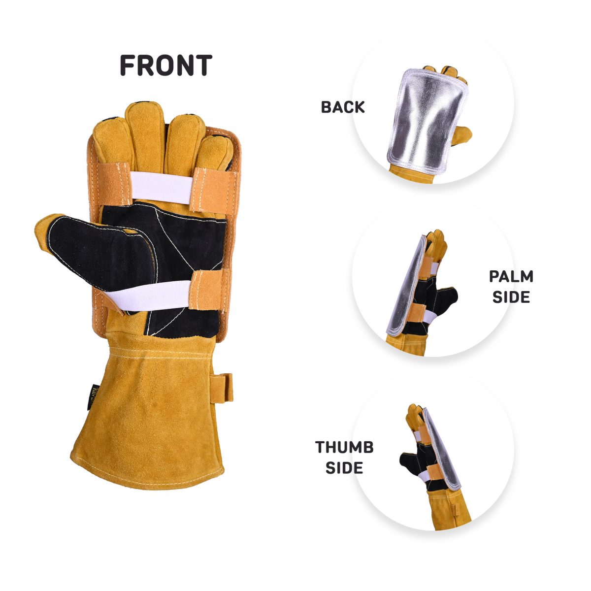 Aluminized Back Leather Hand Shield Good American Safety Supplies