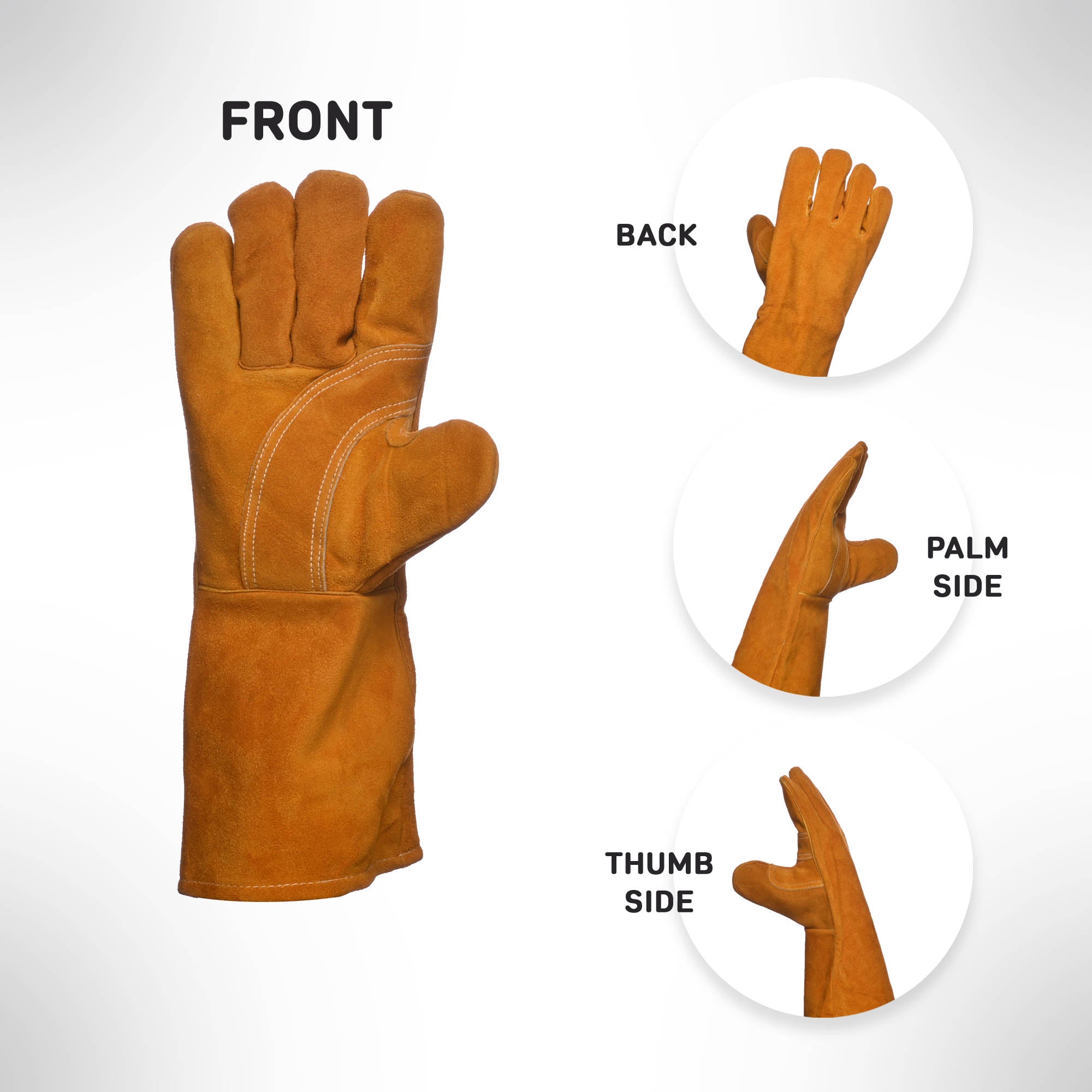 Rust Welding Glove with Reinforcement Sheep Leather TIG Welding Glove Good American Safety Supplies