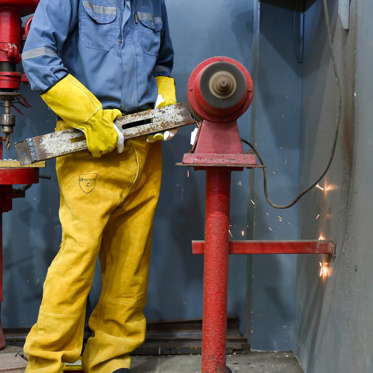 LEATHER WELDERS TROUSERS