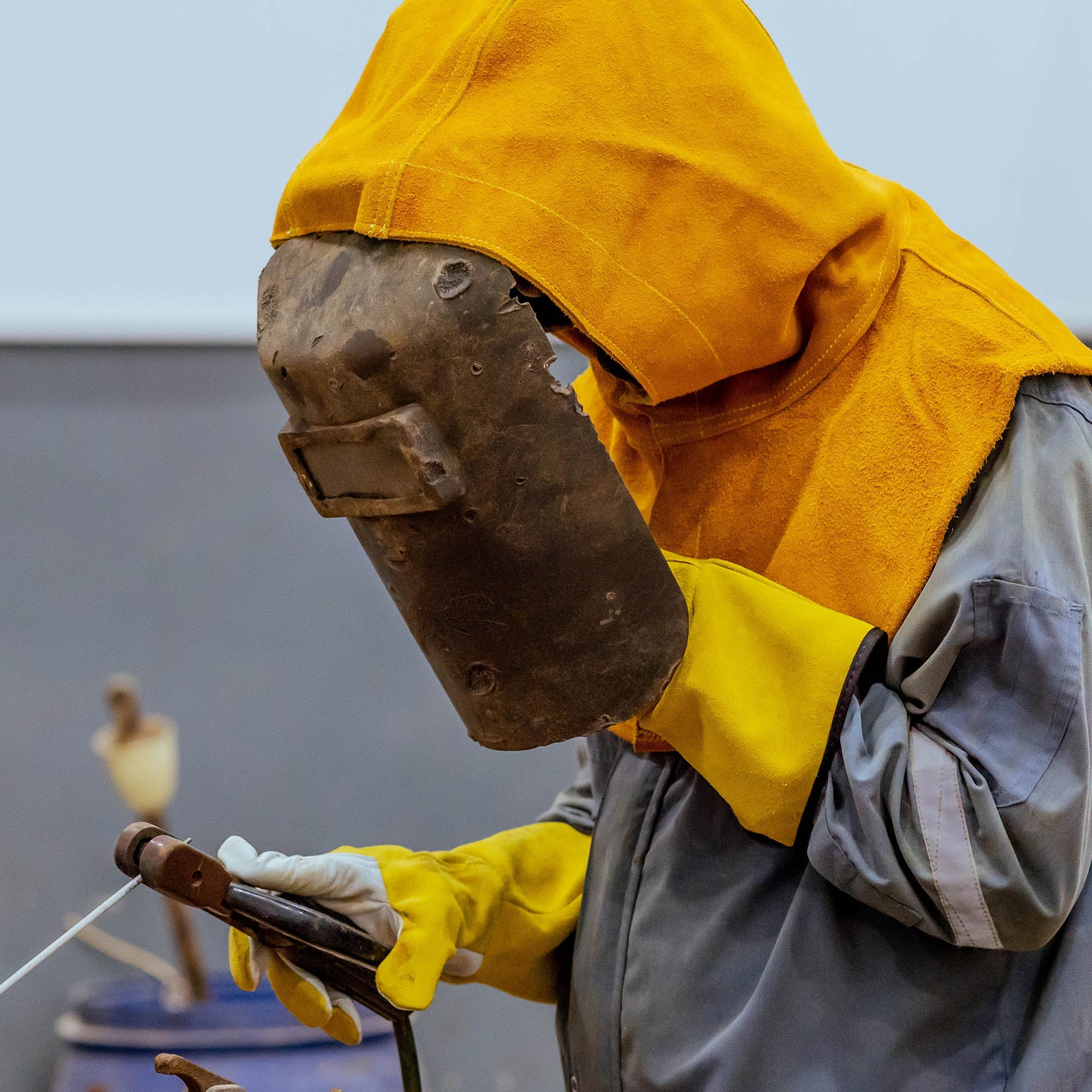 Cow Split Leather Welding Hood Good American Safety Supplies