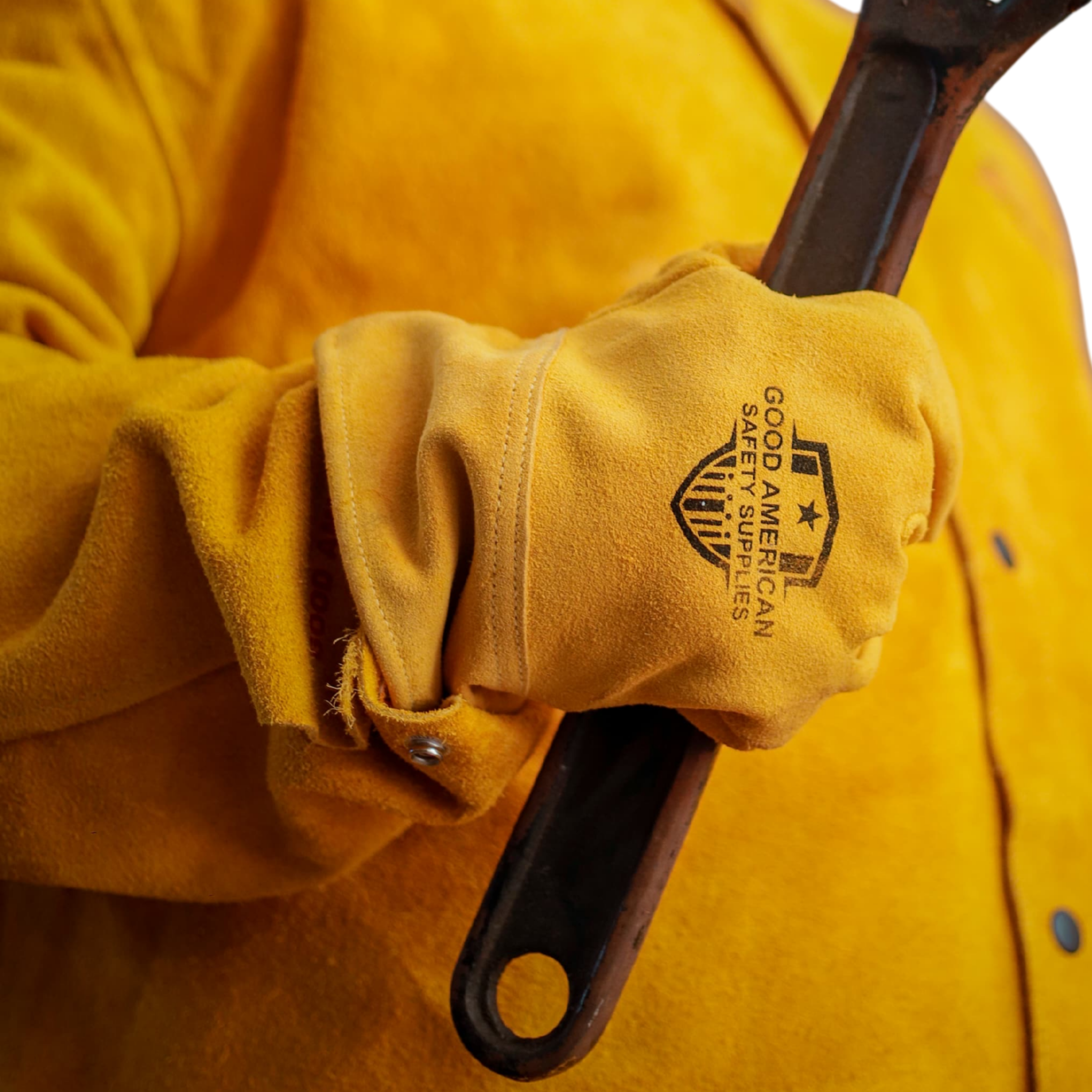 Driver Cow Skin Yellow Leather Welding Gloves Good American Safety Supplies