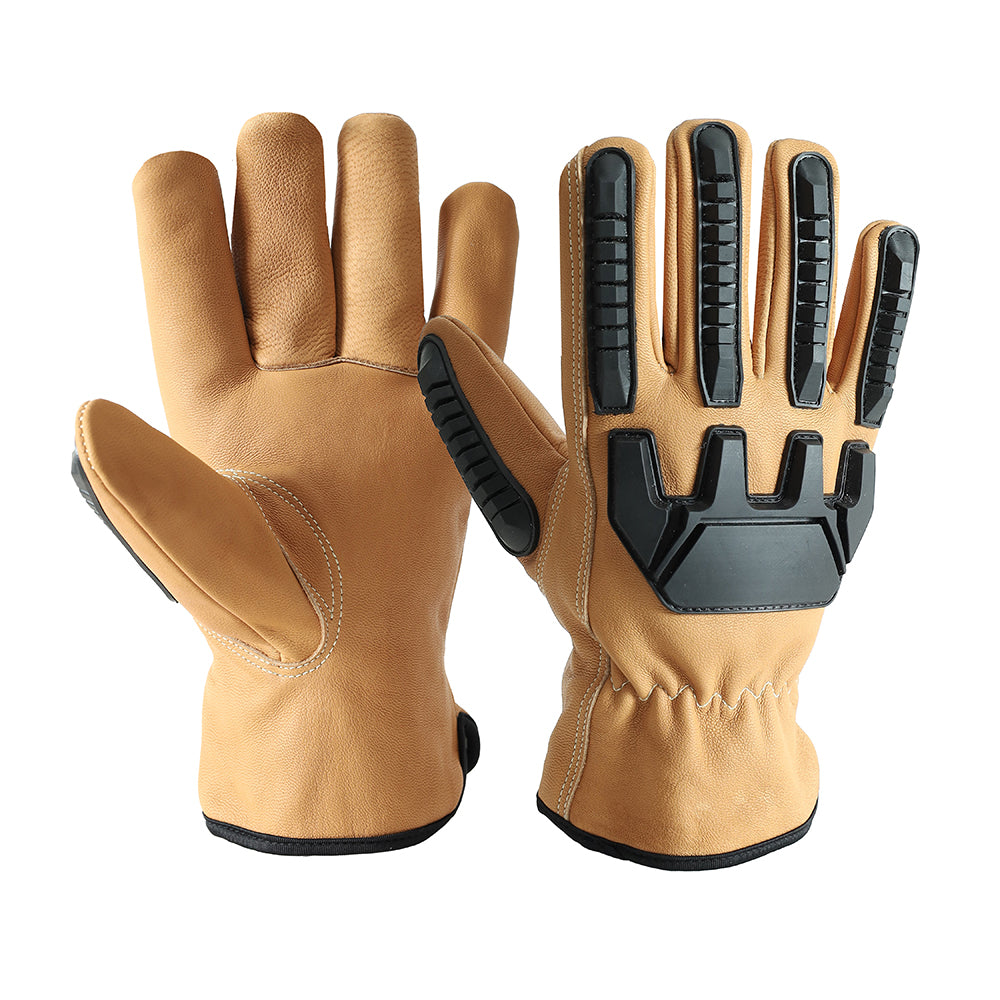 Impact-Resistant Leather Work Gloves – Heavy-Duty Protection, Superior Grip & Comfort Fit