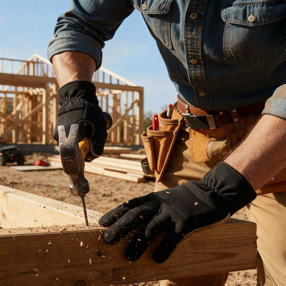 Professional Leather Utility Work Gloves – Reinforced Grip, Flexible Design & All-Day Comfort