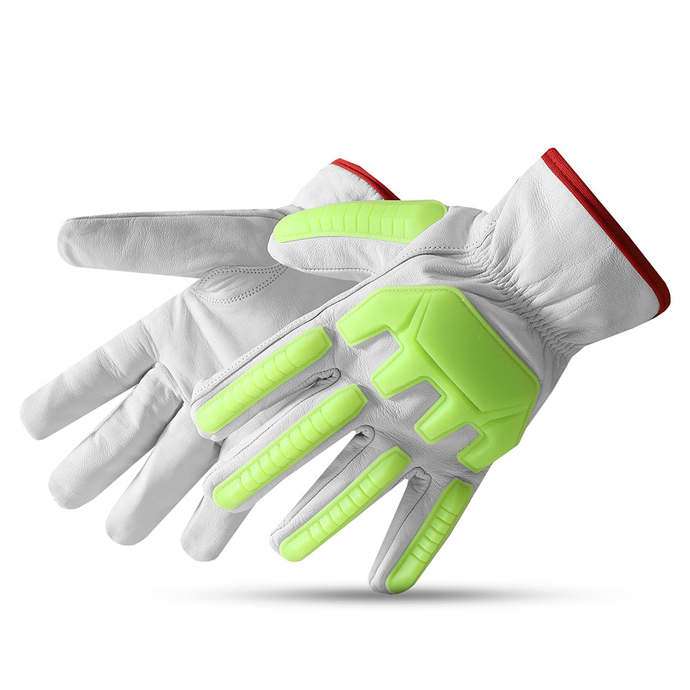 Premium Safety Work Gloves with Impact Protection – High-Visibility Grip & Reinforced Leather