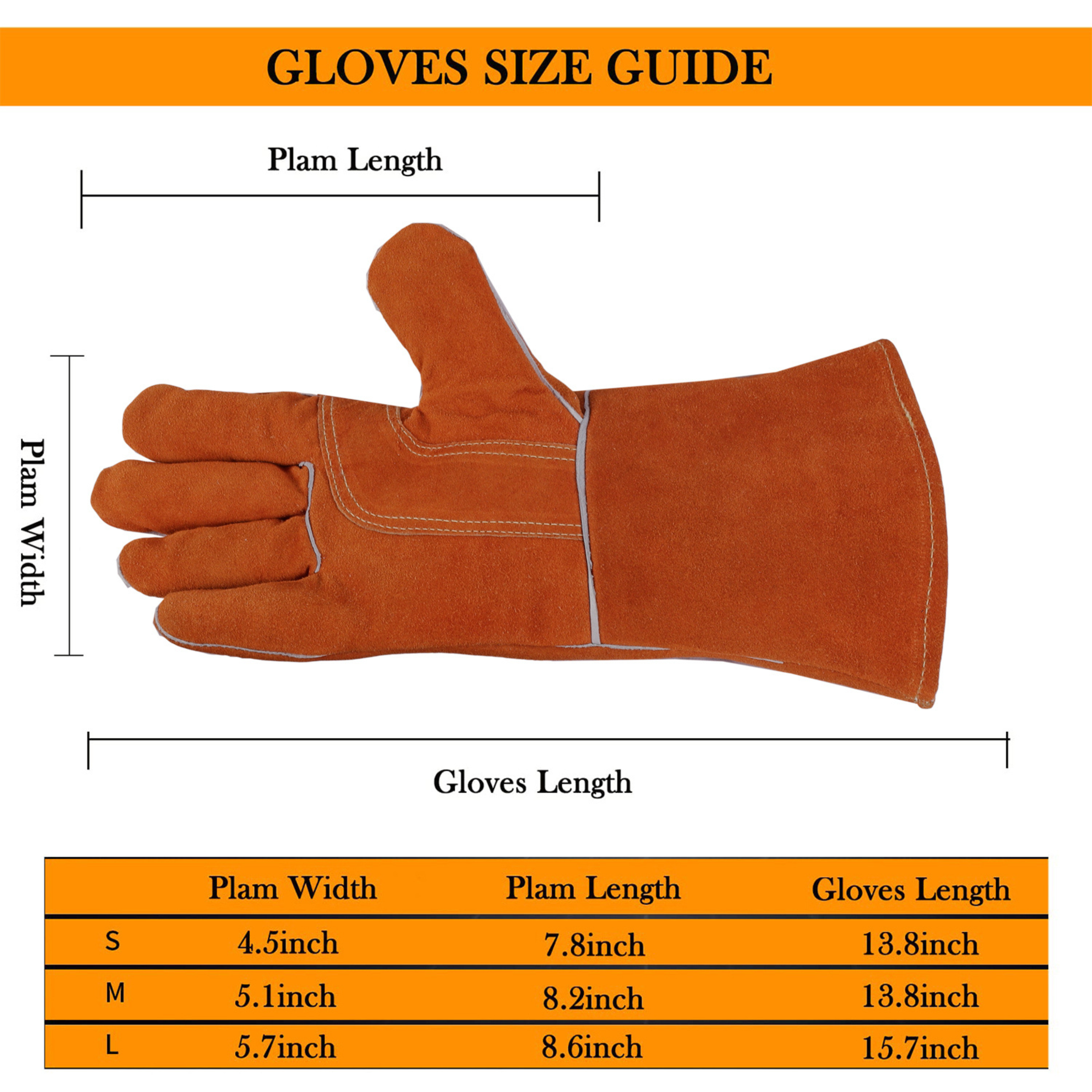 TIG Brown Leather Welding Gloves Good American Safety Supplies