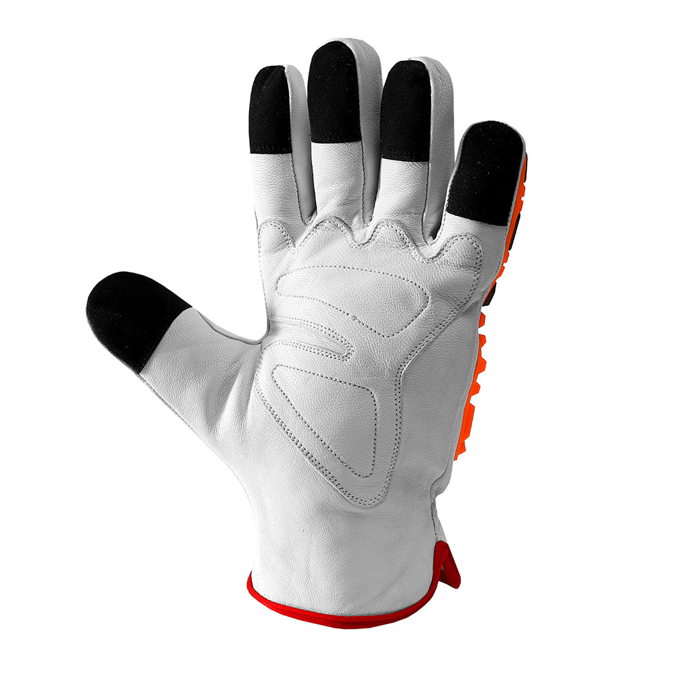 Heavy-Duty Impact Resistant Work Gloves – Premium Leather, High-Visibility Design & Maximum Hand Protection