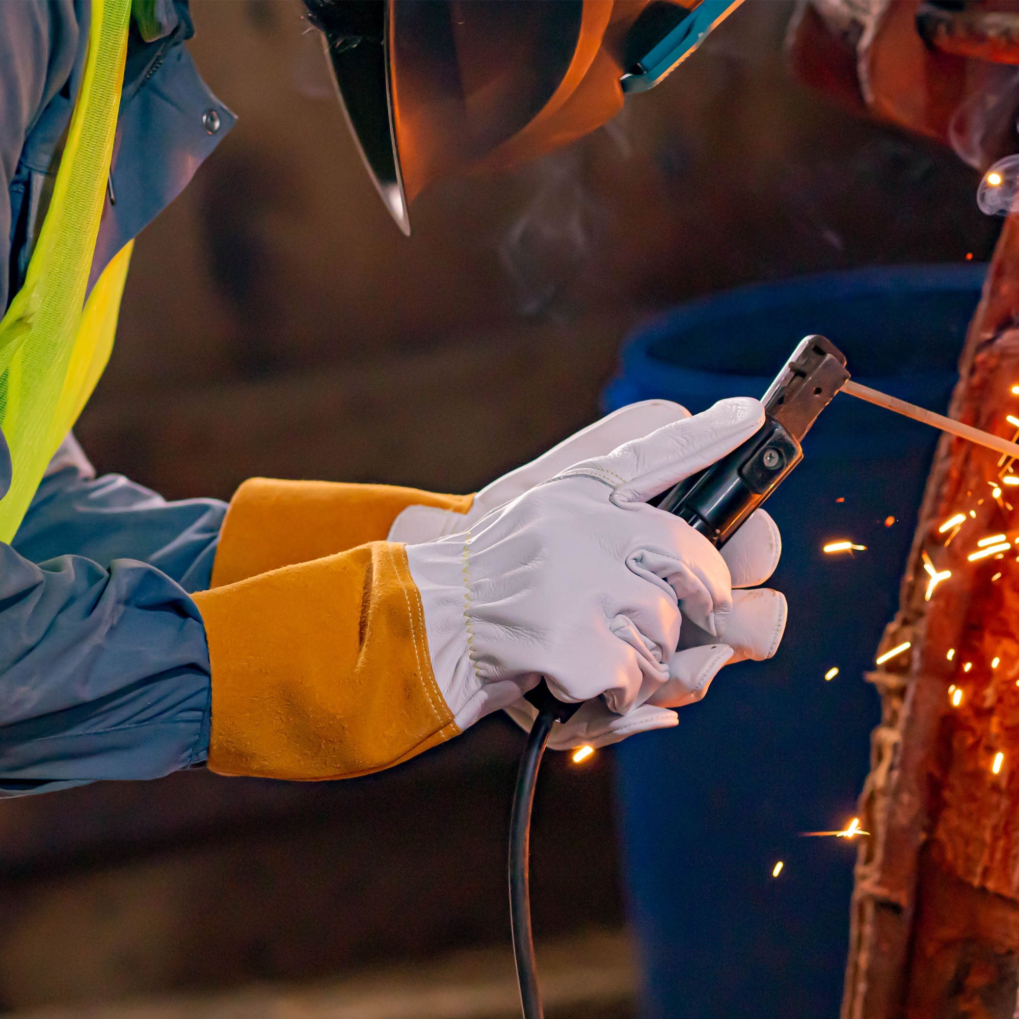 Premium Goat/Cow Split Leather MIG Welding Glove Good American Safety Supplies