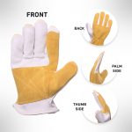 Grain Cow/Spilt Drivers Glove with Reinforcement