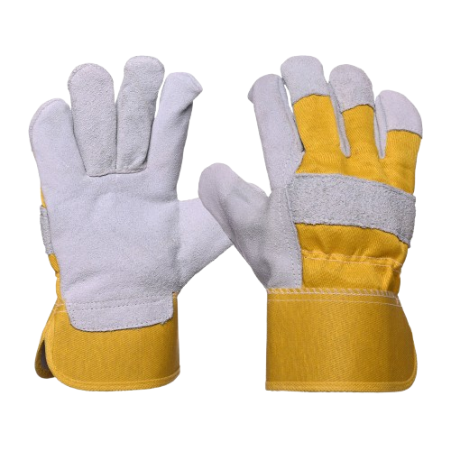 Yellow Cow Split Leather Palm Work Glove