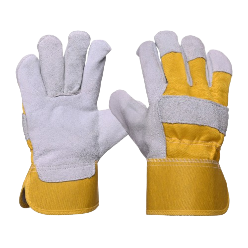 Yellow Cow Split Leather Palm Work Glove Good American Safety Supplies