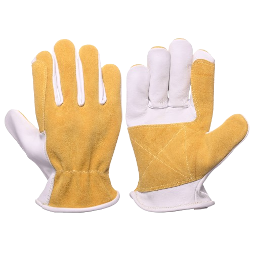 Grain Cow/Spilt Drivers Glove with Reinforcement