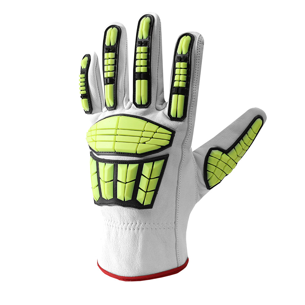 Premium Impact Resistant Work Gloves – High-Visibility Safety, Heavy-Duty Leather & Maximum Protection