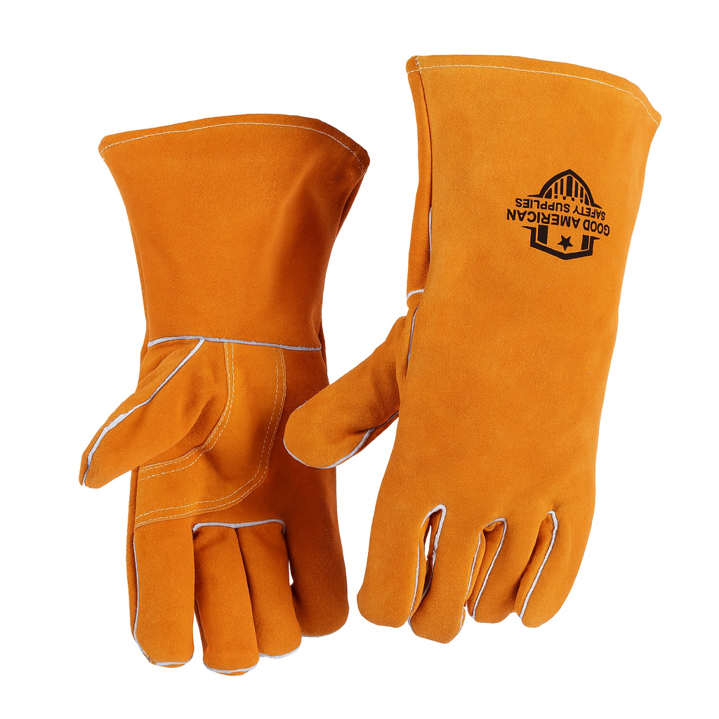 TIG Brown Leather Welding Gloves Good American Safety Supplies