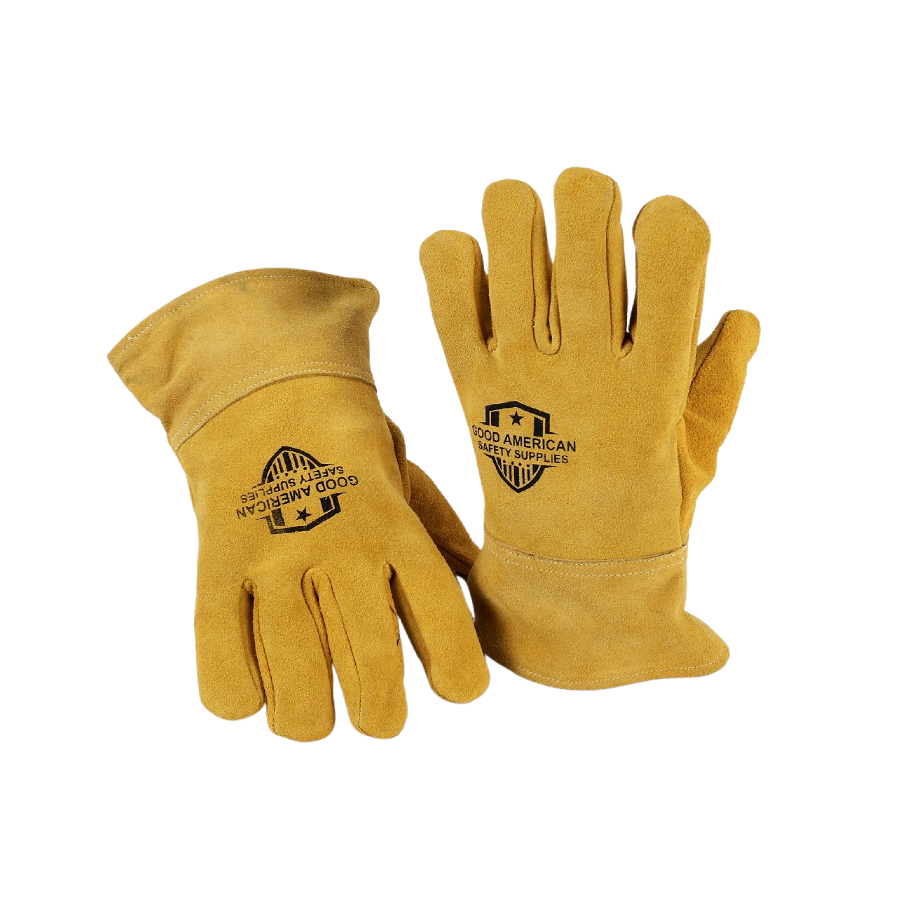 Driver Cow Skin Yellow Leather Welding Gloves Good American Safety Supplies