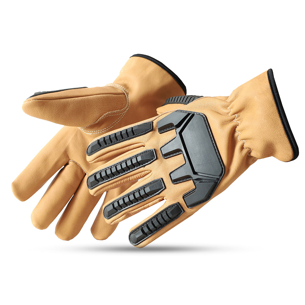 Impact-Resistant Leather Work Gloves – Heavy-Duty Protection, Superior Grip & Comfort Fit