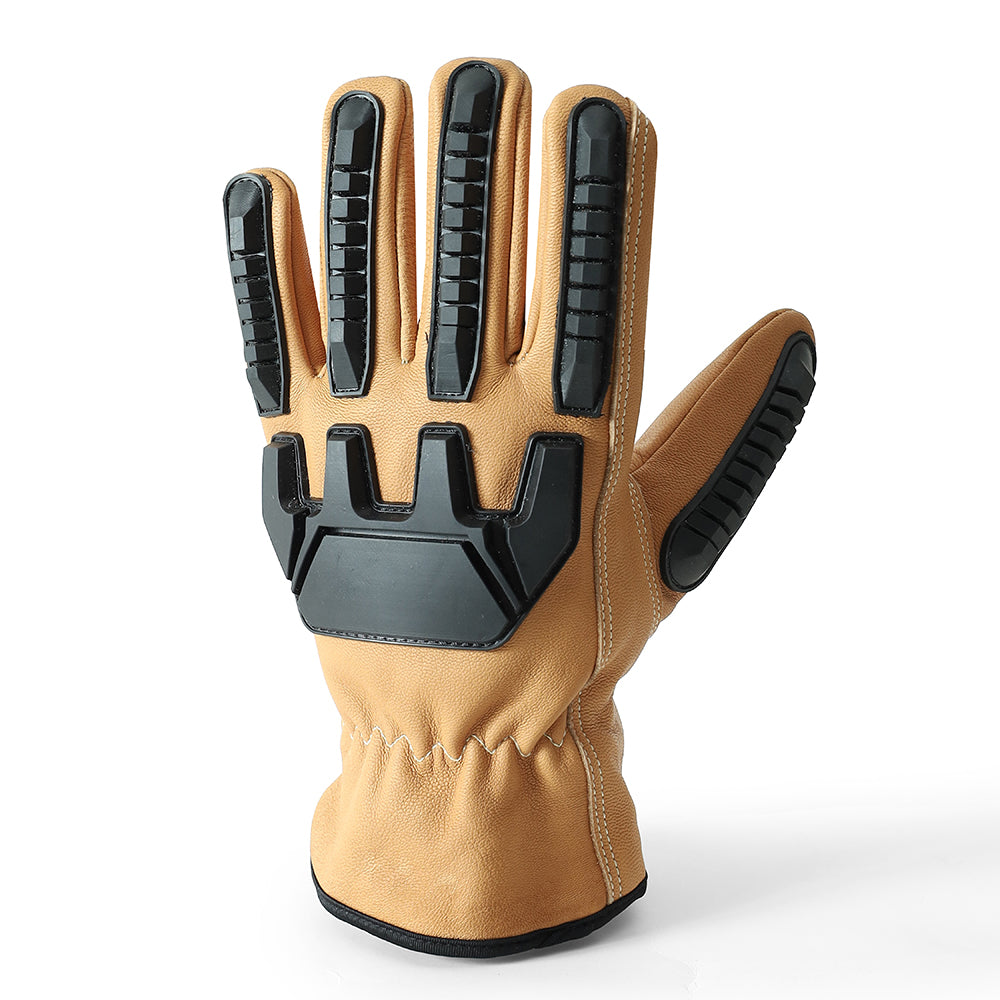 Impact-Resistant Leather Work Gloves – Heavy-Duty Protection, Superior Grip & Comfort Fit