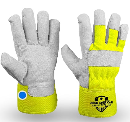 Heavy-Duty 707 Yellow Safety Gloves – Goat/Sheep Leather with Enhanced Grip Good American Safety Supplies