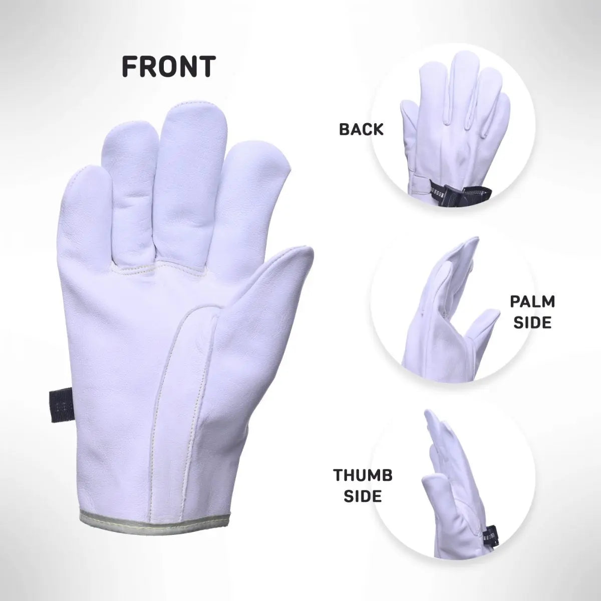 Goat Linemans Glove with Leather Tabs and Strap Good American Safety Supplies