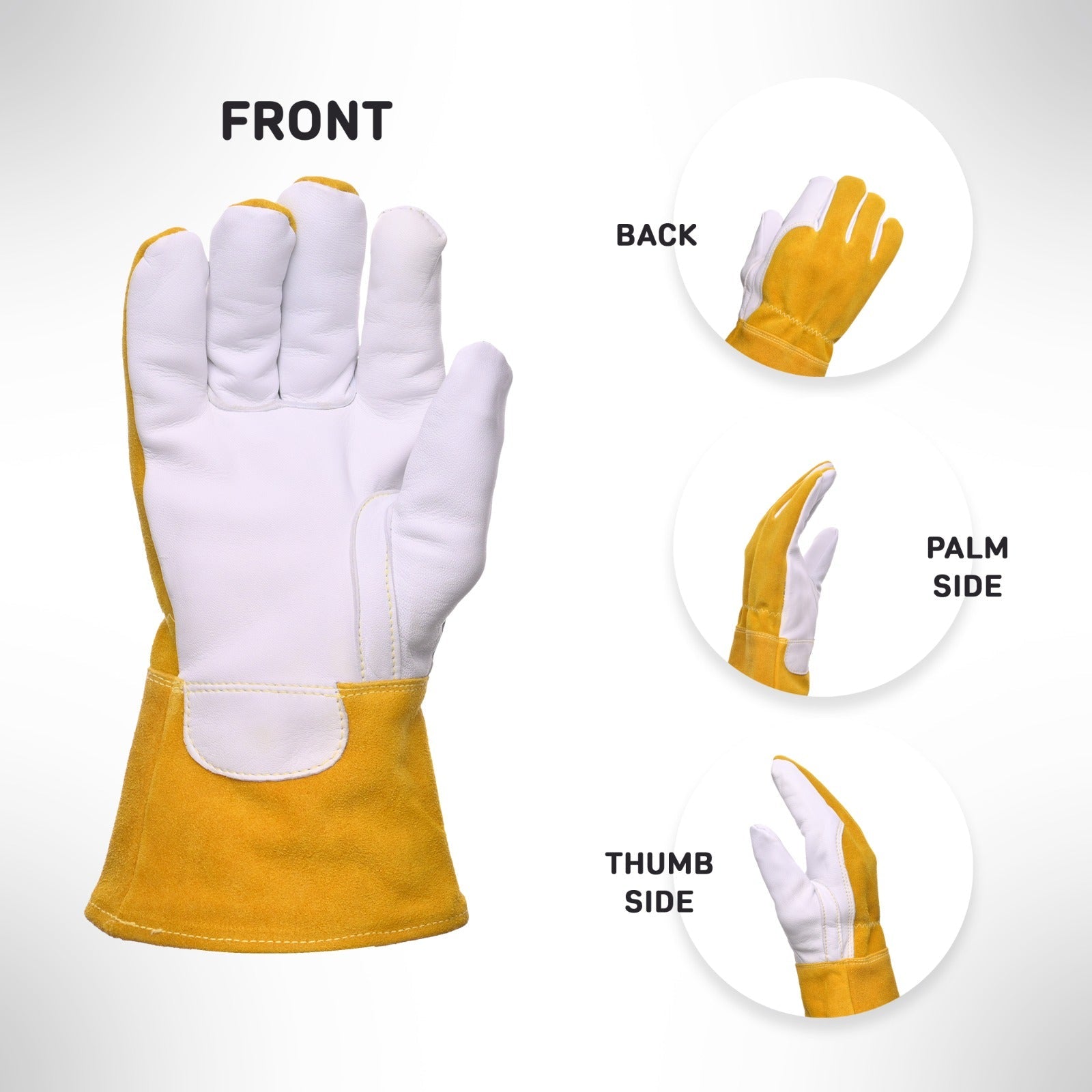 Premium Goat/Cow Split Leather MIG Welding Glove Good American Safety Supplies