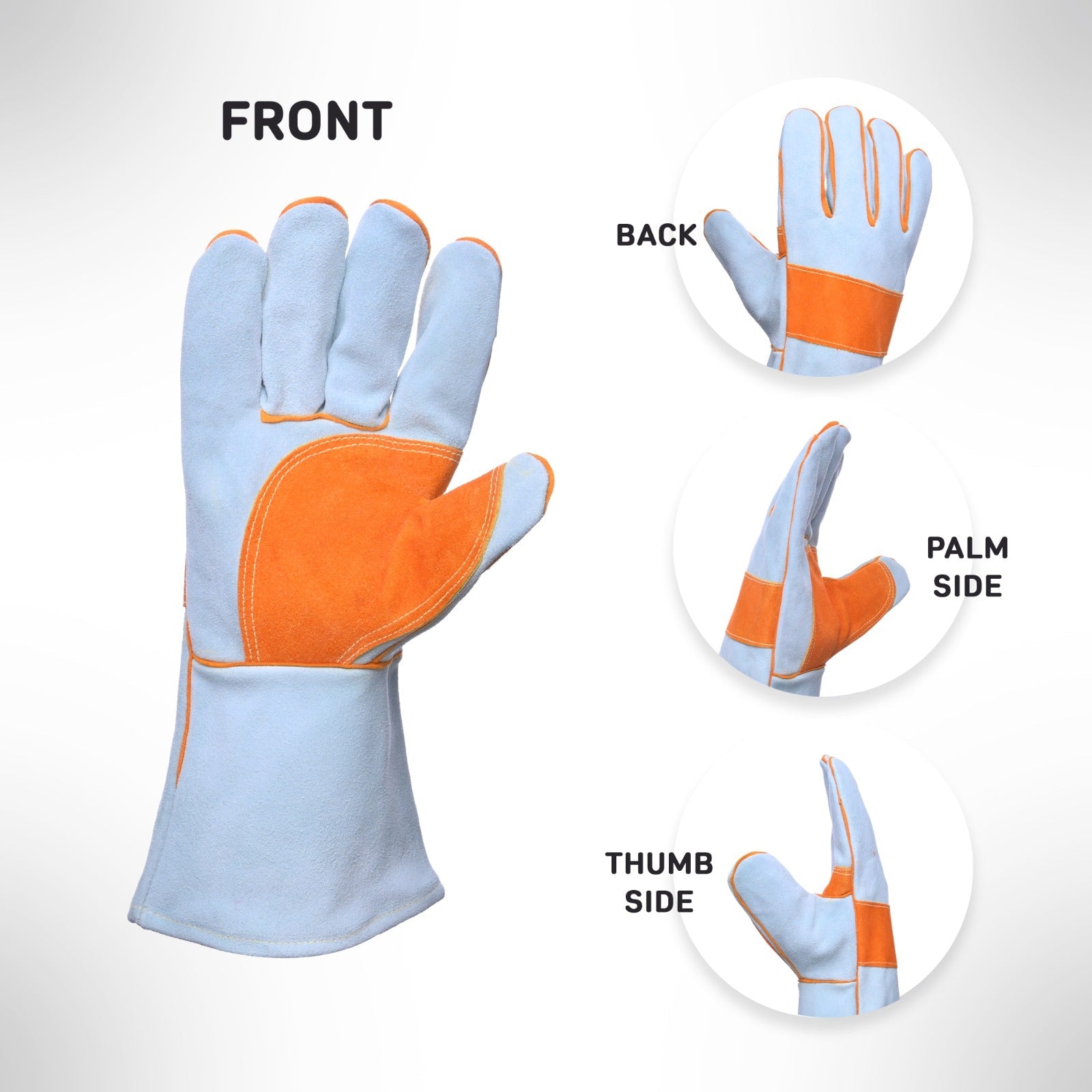 Professional Cow Spilt Mig Welding Glove Good American Safety