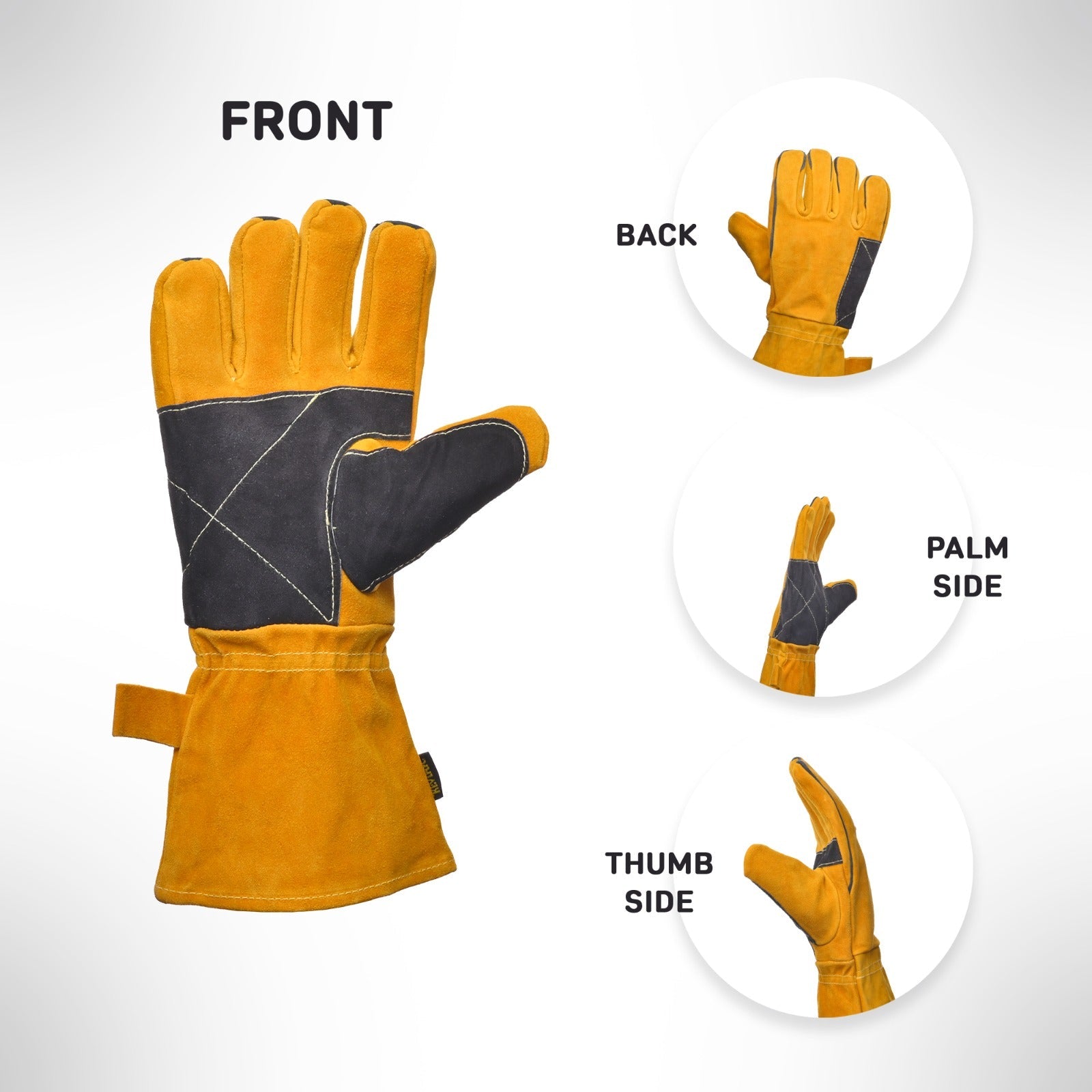 Premier Cow Split Welding Glove Double Palm Good American Safety Supplies