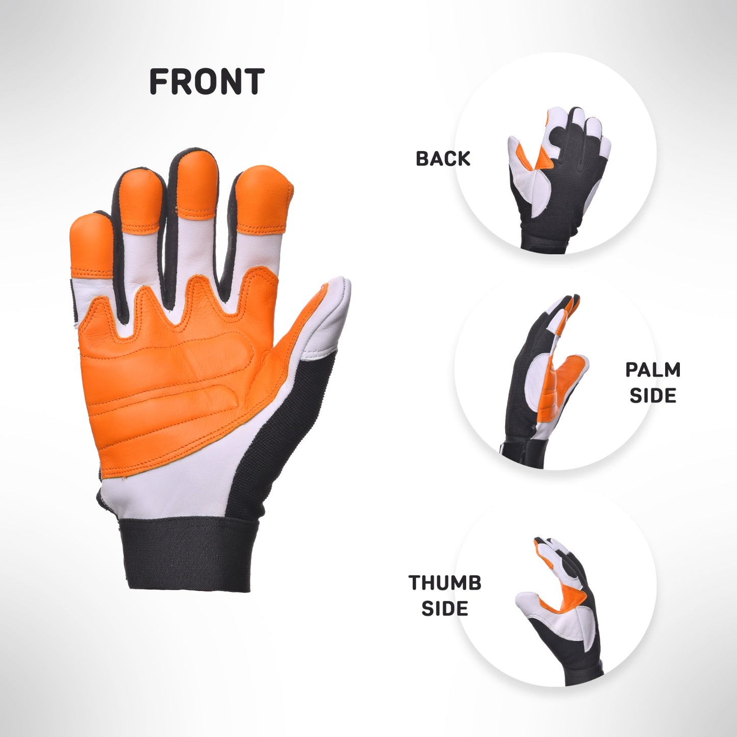 GOAT FRONT DOUBLE PALM SPANDEX BACK WORK GLOVES