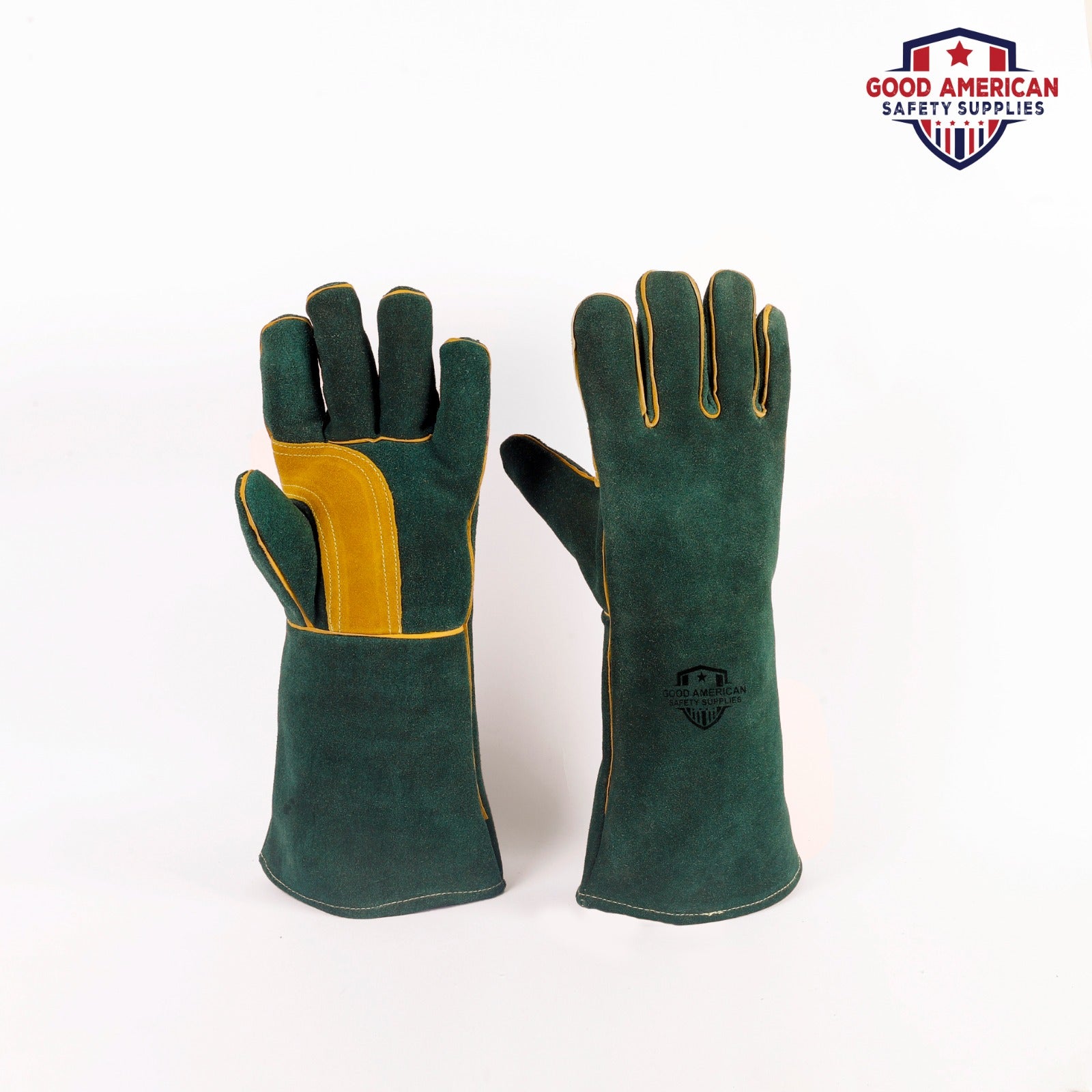 Heat-Resistant Welder Green Gloves
