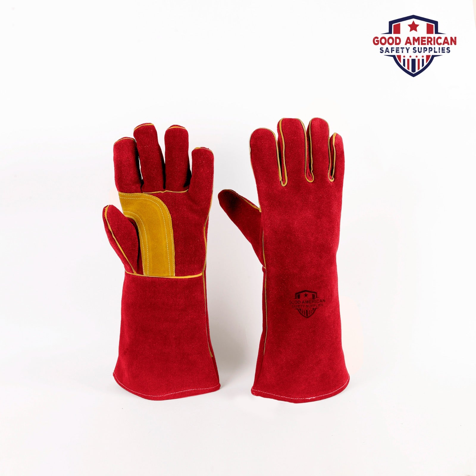 Heat-Resistant Welder Red Gloves