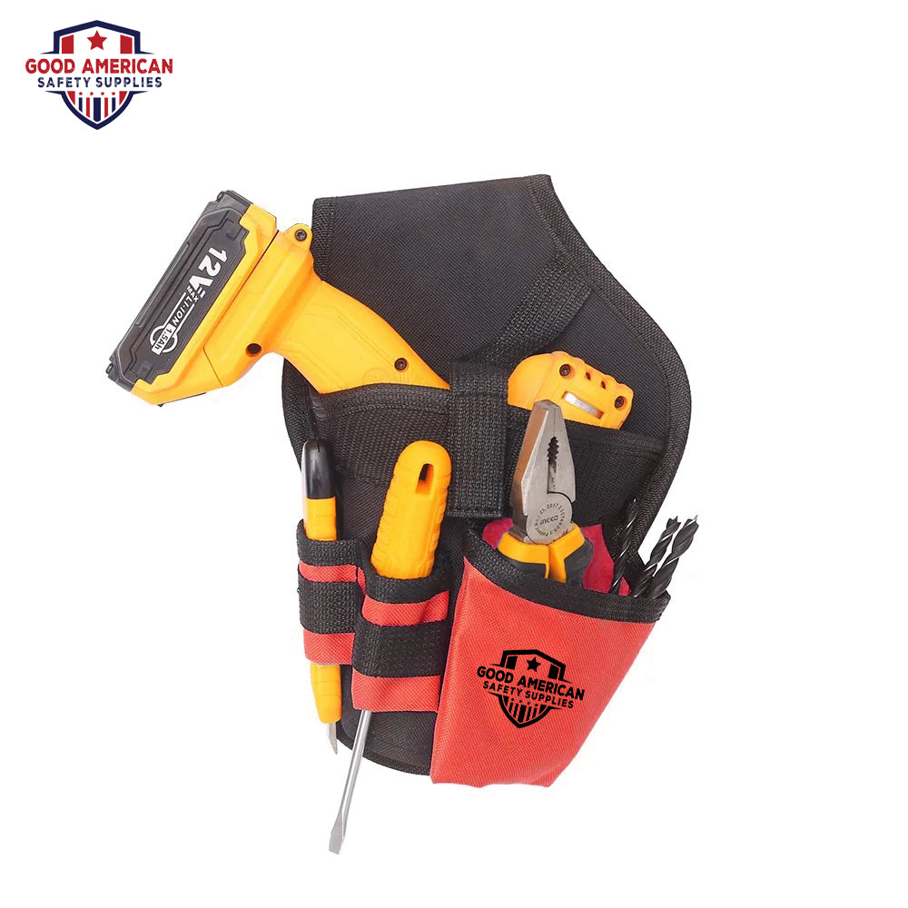 Professional Polyester Drill Tool Pouch – 11×7 Inch with 3 Pockets (2-3kg Capacity) Good American Safety Supplies