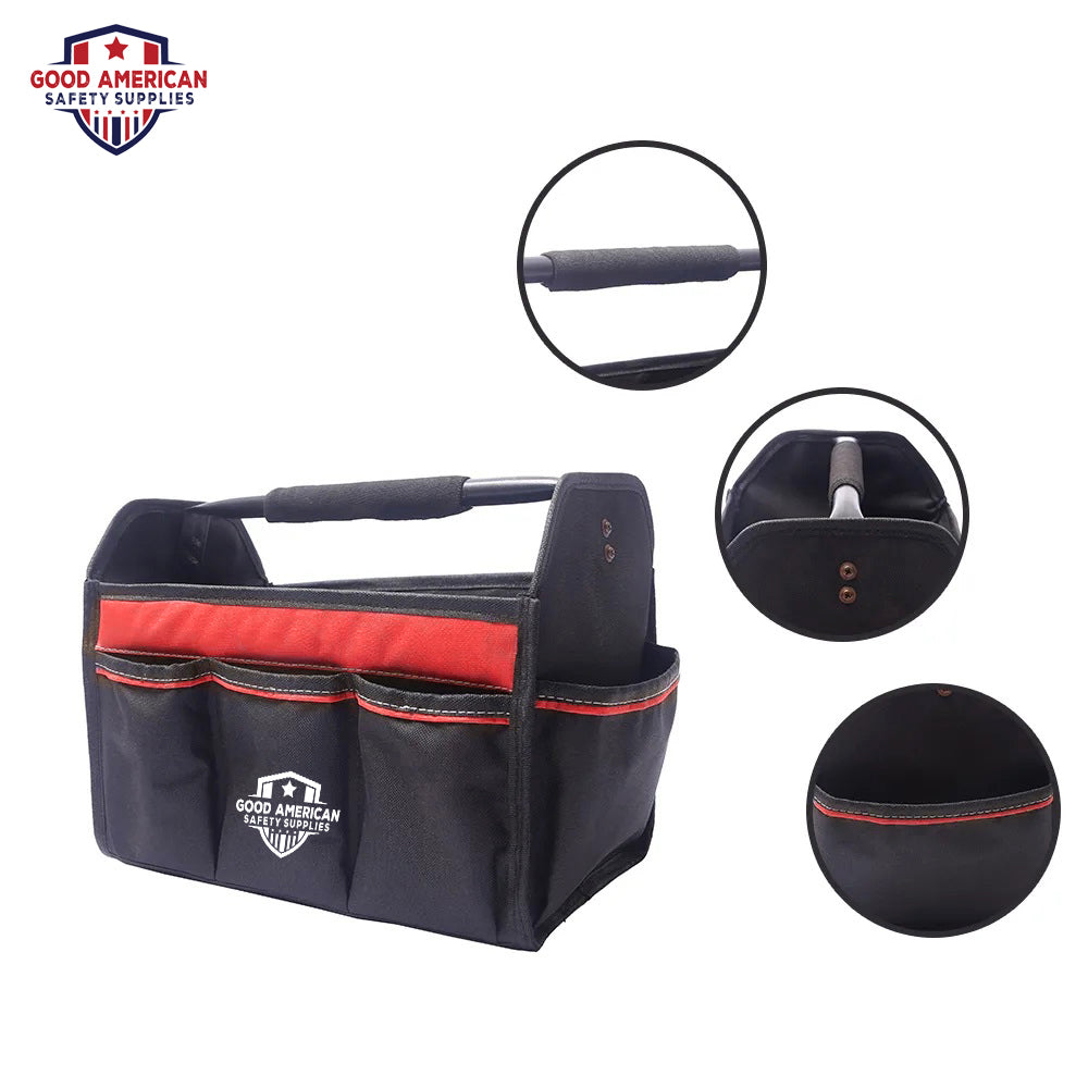 Professional 14-Pocket Tool Bag – Heavy-Duty Polyester Nylon Organizer Good American Safety Supplies