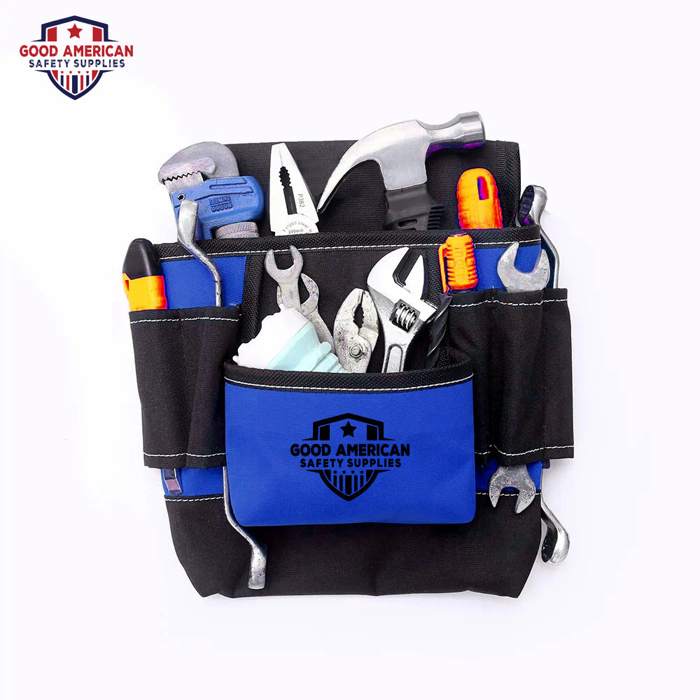 Premium 7-Pocket Tool Pouch – Heavy-Duty Polyester Nylon Organizer Good American Safety Supplies