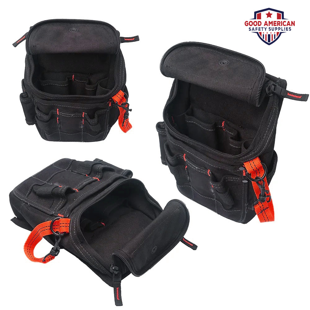 Compact 6-Pocket Tool Pouch – Lightweight Polyester Nylon Organizer Good American Safety Supplies