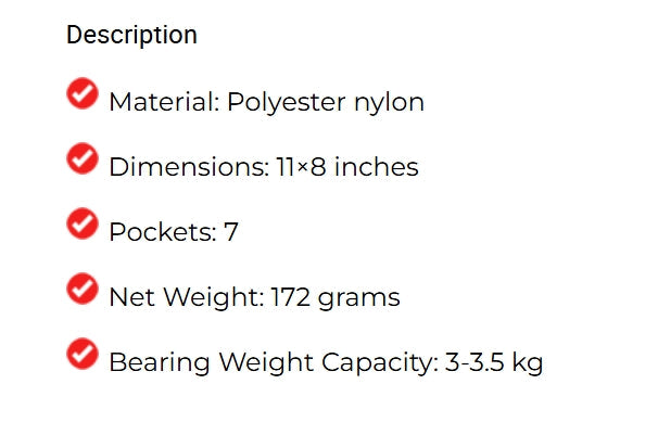 Premium 7-Pocket Tool Pouch – Heavy-Duty Polyester Nylon Organizer Good American Safety Supplies