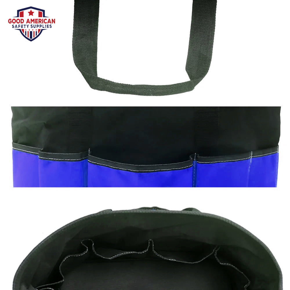 18-Pocket Tote Tool Bag – Heavy-Duty Polyester Nylon Organizer Maximum Storage Capacity with Unmatched Durability - Good American Safety Supplies