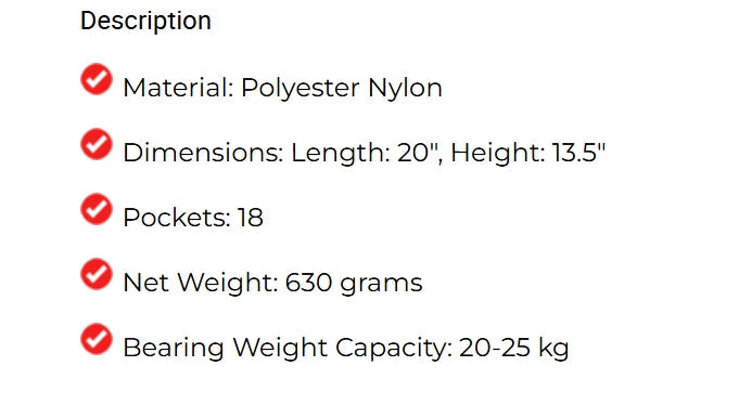 18-Pocket Tote Tool Bag – Heavy-Duty Polyester Nylon Organizer Maximum Storage Capacity with Unmatched Durability - Good American Safety Supplies